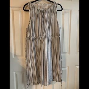 LOFT Striped Linen Dress - Sz XXL